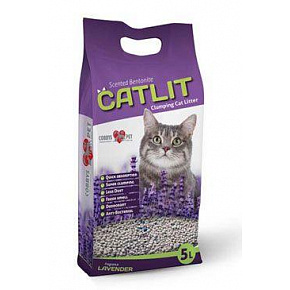 Żwirek Catlit z lawendą dla kotów 4kg/5l Żwirek Catlit z lawendą dla kotów 4kg/5l
