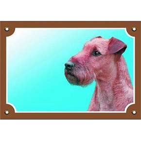 Kolorowa tabliczka Uwaga pies, Terier irlandzki Kolorowa tabliczka Uwaga pies, Terier irlandzki