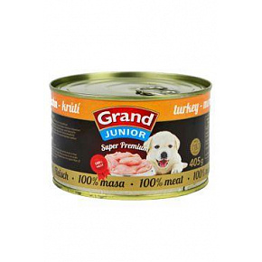 GRAND Dog konserwa. Superpremium Junior indyk 405g
