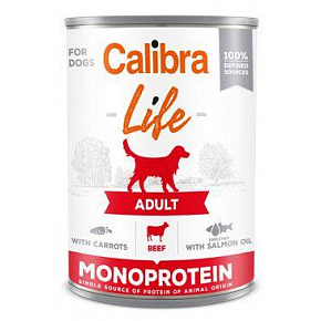 Calibra Dog Life konserwa.Adult Wołowina z marchewką 400g