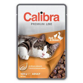 Calibra SASZETKA Premium cat Adult Kaczka & kurczak w sosie 24 x 100 g
