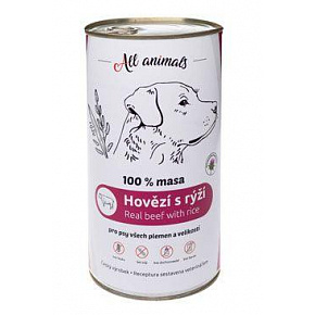 All Animals DOG konserwa. Mielona wołowina z ryżem 1200g All Animals DOG konserwa. Mielona wołowina z ryżem 1200g