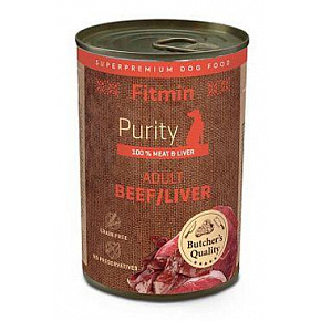 Fitmin Purity dog konserwy. Adult Beef&Liver 400g