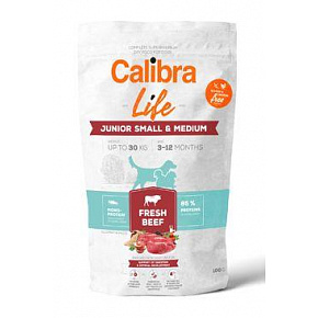 Calibra Dog Life Junior Small&Medium Świeża Wołowina 100g