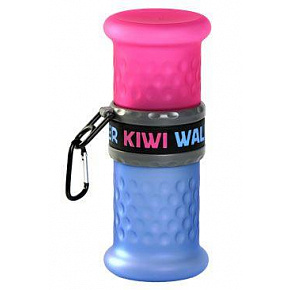 Butelka podróżna 2w1 różowo-niebieska 750+500ml Kiwi