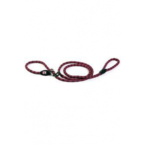 Smycz linowa 2w1 180cm różowo/czarna Kiwi