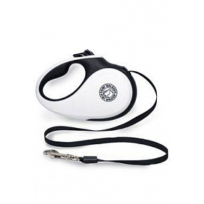 Smycz automatyczna 50kg/5m czarno-biała Kiwi Smycz automatyczna 50kg/5m czarno-biała Kiwi