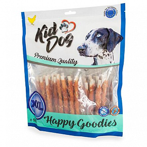 KIDDOG kurczak na pałeczce z bawolej skóry - 8 mm/12 cm 500 g KIDDOG kurczak na pałeczce z bawolej skóry - 8 mm/12 cm 500 g