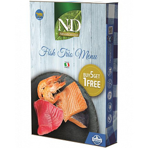 Farmina N&D cat NATURAL Fish Trio Menu 6 x 70 g Farmina N&D cat NATURAL Fish Trio Menu 6 x 70 g
