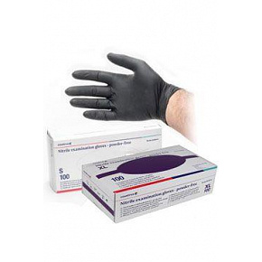 Rękawice nest.wyż.CVET nitrylowe XL/100 sztuk bez pudru, czarne