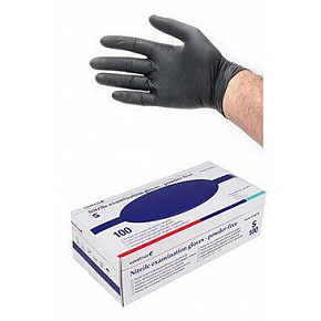 Rękawice nest.wyż.CVET nitrylowe S/100 sztuk bez pudru, czarne
