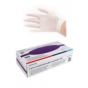 Rękawice nest.wyż.CVET latex XL/100 sztuk bez pudru, białe