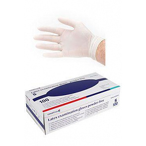 Rękawice nest.wyż.CVET latex S/100 sztuk bez pudru, białe