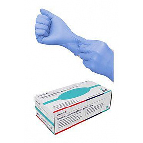 Rękawice nest.wyż.CVET nitrylowe M/200 szt. niebieskie