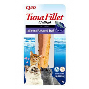 Churu Cat Filet z Tuńczyka w Bulionie o Smaku Krewetek 15g Churu Cat Filet z Tuńczyka w Bulionie o Smaku Krewetek 15g
