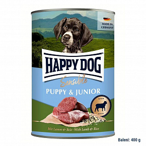 Happy Dog Sensible Puppy & Junior - Jagnięcina & Ryż - jagnięcina 400 g Happy Dog Sensible Puppy & Junior - Jagnięcina & Ryż - jagnięcina 400 g