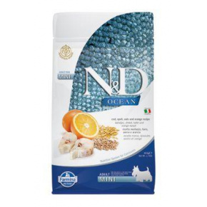 N&D OCEAN DOG LG Adult Mini Dorsz & Pomarańcza 800g