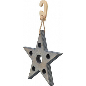 Xmas Snack Star - gwiazda na smakołyki, zabawka dla gryzoni, 14 x 17 cm, szara Xmas Snack Star - gwiazda na smakołyki, zabawka dla gryzoni, 14 x 17 cm, szara