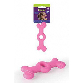 Zabawka dla psa Aroma Kość mała, różowa 14cm