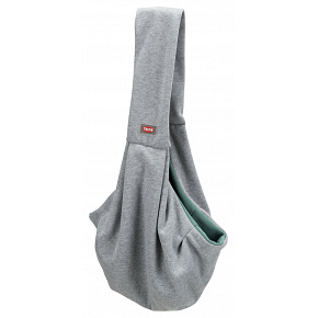 SOFT front carrier - przedni materiałowy nosidełko/torba, 22 x 20 x 60 cm, jasnoszary/miętowy (max. 5kg)