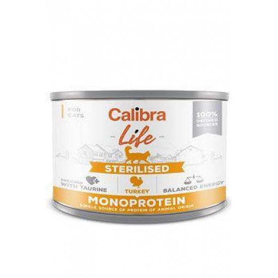 Calibra Cat Life konz.Sterylizowany indyk 200g