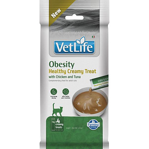 Przysmak Farmina Creamy Vet Life Cat Obesity z Kurczakiem i Tuńczykiem 60 g Przysmak Farmina Creamy Vet Life Cat Obesity z Kurczakiem i Tuńczykiem 60 g