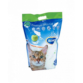 Żwirek DUVO+ dla kotów Premium silikonowy jabłkowy 5 L