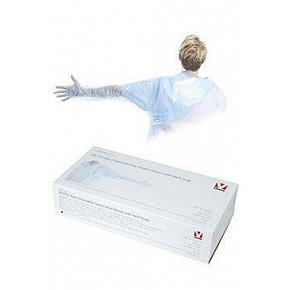 Niebieski jednorazowy rękaw L KRUTEX 50 szt.