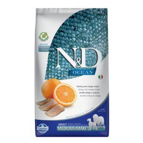 N&D OCEAN DOG Adult M/L Śledź & Pomarańcza 2,5kg