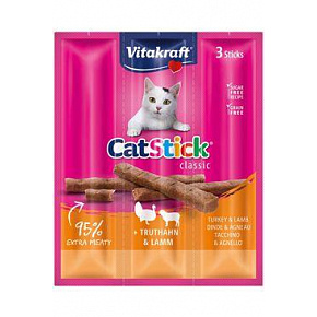 Vitakraft Cat przysmak. Stick Classic indyk+jagnięcina 3x6g