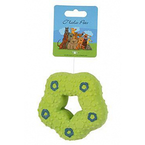 Zabawka dla psa Donut piszcząca 9cm lateks mix kolorów 1szt