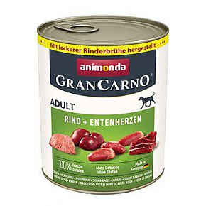 Animonda pies GRANCARNO puszka. ADULT kaczka/gęś.serce 800g