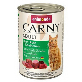 ANIMONDA puszka CARNY Adult - wołowina, indyk, królik 400g