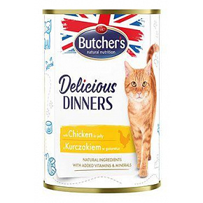 Butcher's Cat Delic.Dinners kurczak w galarecie konserw. 400g