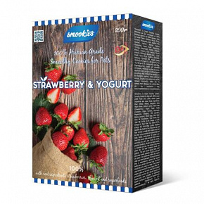 SMOOKIES Premium STRAWBERRY - ciasteczka truskawkowe 100% human grade, 200g SMOOKIES Premium STRAWBERRY - ciasteczka truskawkowe 100% human grade, 200g
