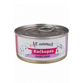 All Animals kotopies konserw. Stek z wołowego mięśnia. 100g