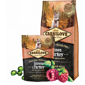 Carnilove Dog Salmon & Turkey dla szczeniąt dużych ras 4kg