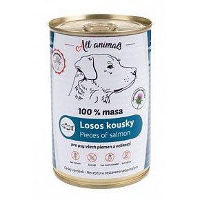 All Animals DOG konserwa. Kawałki łososia 400g