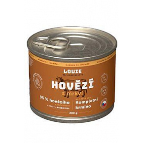 Louie Dog konserwa. Wołowina z marchewką i prebiotykami 200g