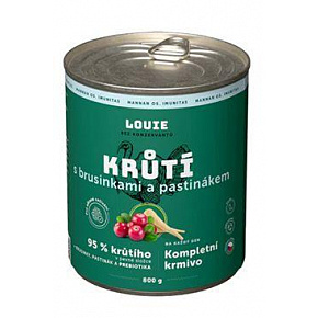Louie Dog konserwa. Indyk z żurawiną.pasternak, prebiotyki 800g