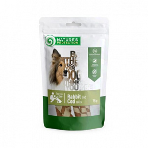 Przysmak Natures P Snack dog rabbit & cod rolls 75 g