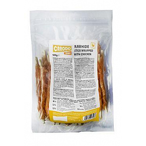 CARODO Pochodzenie psa. Kurczak na skórze bawoła 500g