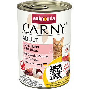 ANIMONDA puszka CARNY Adult - indyk, kurczak+krewetki 400g