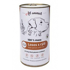 All Animals DOG konserwa. Łosoś mielony z ryżem 1200g