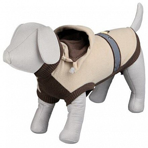 Kamizelka polarowa POMPEI z ściągaczami, beżowo/brązowa