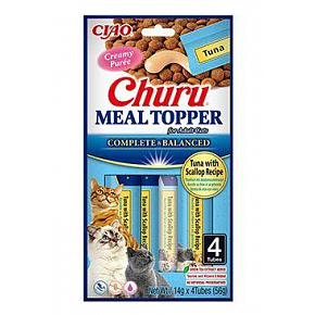 Churu Cat Meal Topper Tuńczyk z Przepisem na Przegrzebki 4x14g