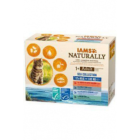 Iams Cat Adult Naturally saszetka Sea in gravy 12x85g