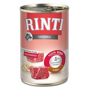 Rinti Dog Sensible puszka wołowina+ryż 400g Rinti Dog Sensible puszka wołowina+ryż 400g