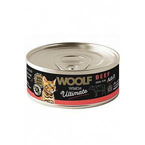 WOOLF WildCat Ultimate puszka. Adult Pasztet Wołowy 85g WOOLF WildCat Ultimate puszka. Adult Pasztet Wołowy 85g