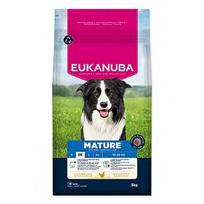 Eukanuba Dog Mature Medium bogaty w świeżego kurczaka 3kg